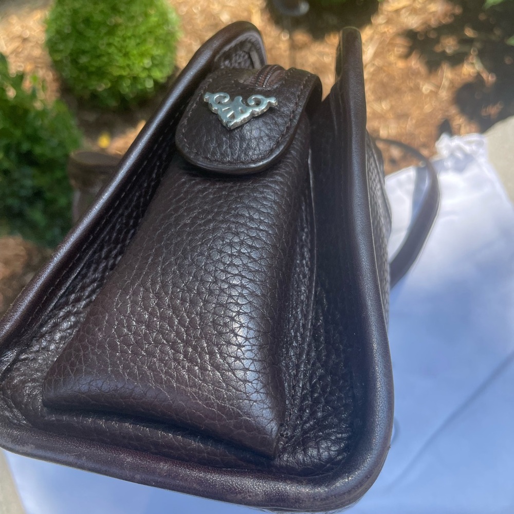 Brighton Satchel Handbag, Rich Brown Croc Embossed, Vintage! - Picture 3 of 14